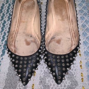 christian louboutin spiked flats